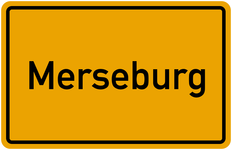 Ortsschild Merseburg