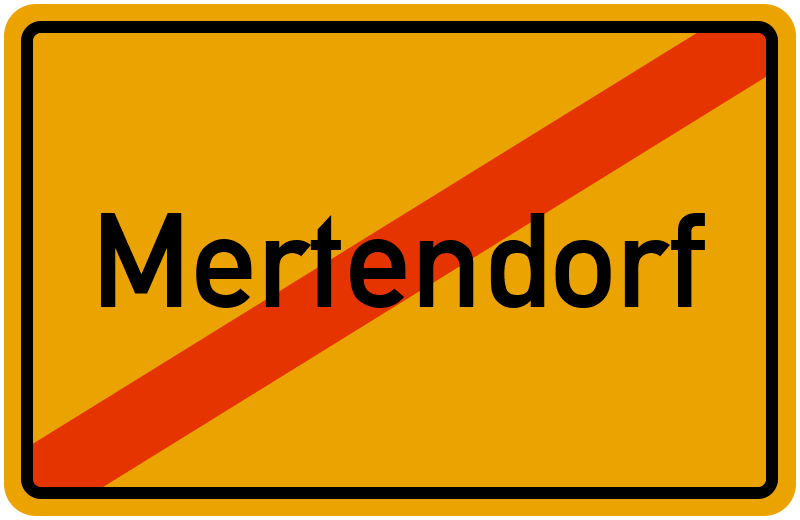 Ortsschild Mertendorf