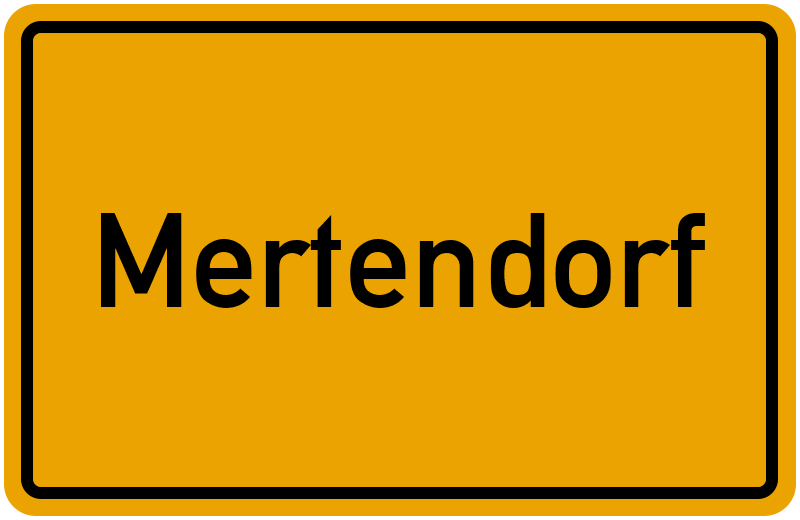 Ortsschild Mertendorf