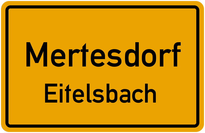 Ortsschild Mertesdorf
