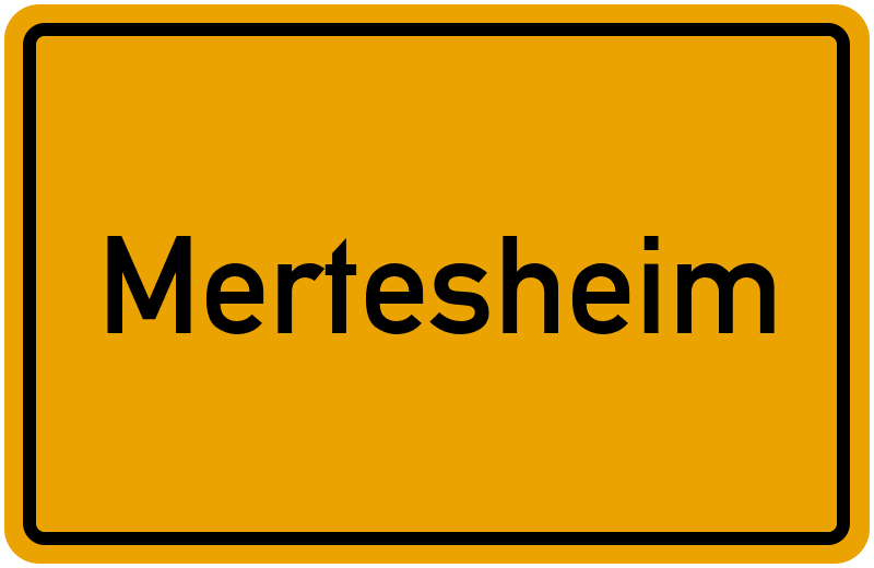 Ortsschild Mertesheim