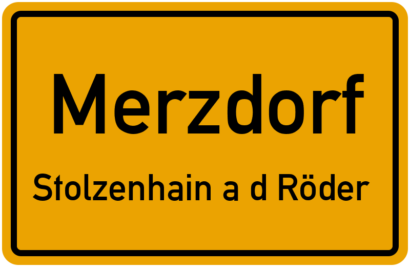 Ortsschild Merzdorf