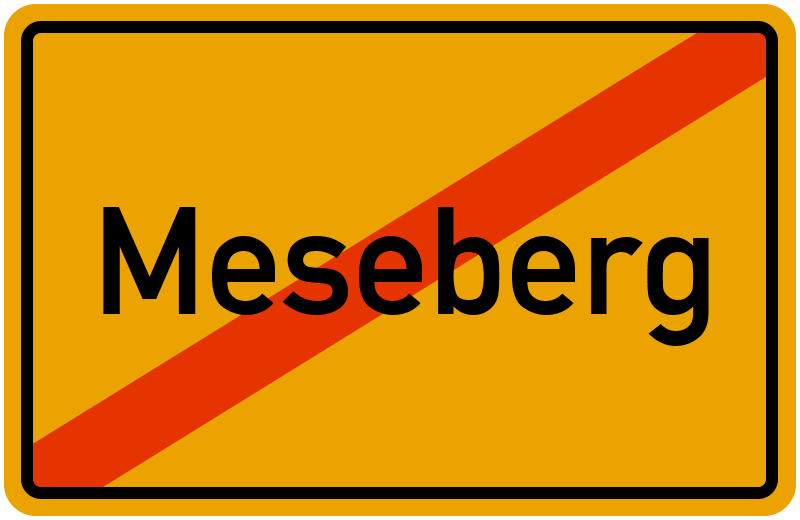 Ortsschild Meseberg