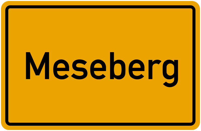 Ortsschild Meseberg