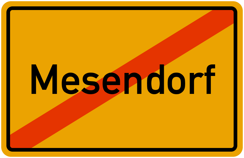 Ortsschild Mesendorf