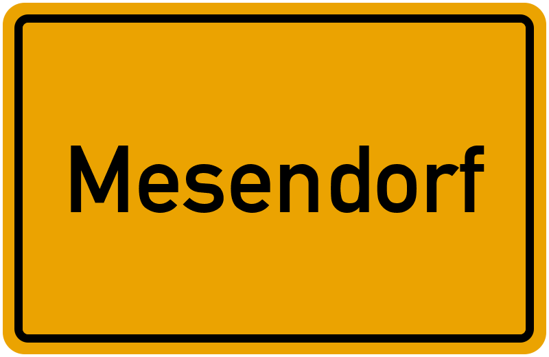 Ortsschild Mesendorf