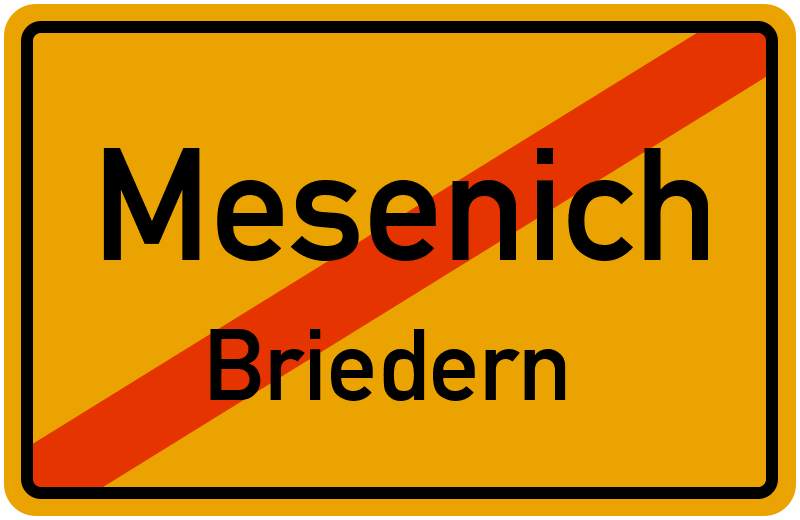Ortsschild Mesenich
