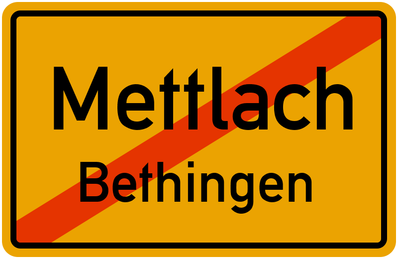 Ortsschild Mettlach