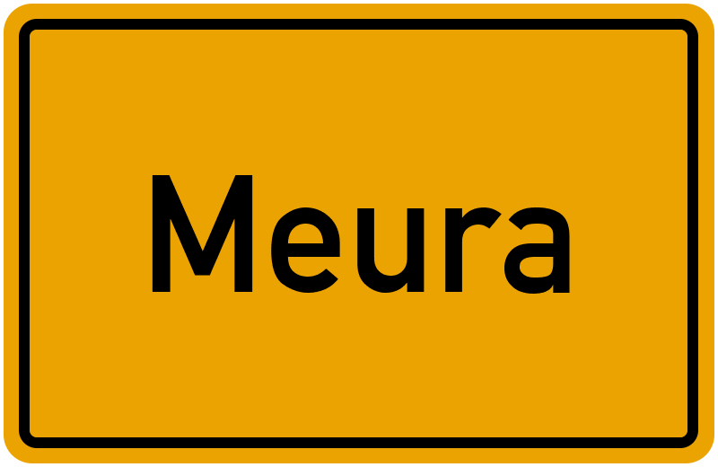 Ortsschild Meura