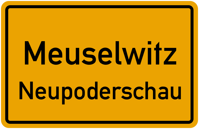 Ortsschild Meuselwitz