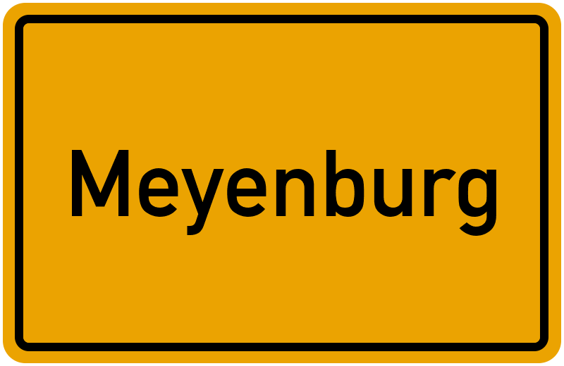 Ortsschild Meyenburg