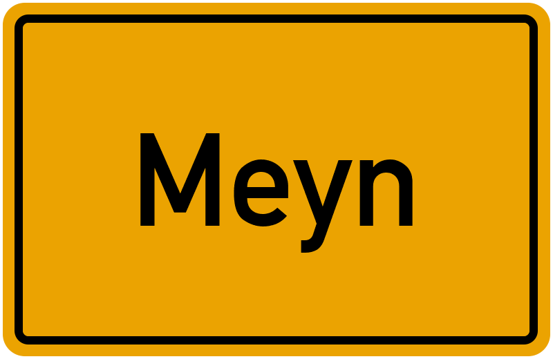 Ortsschild Meyn