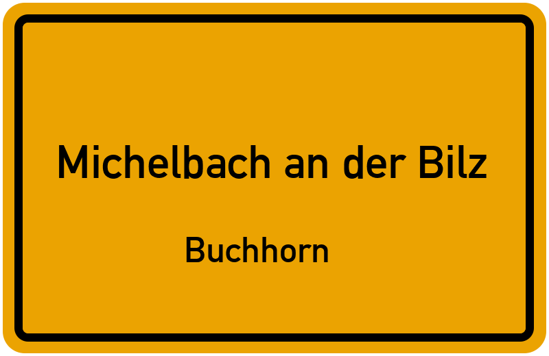 Ortsschild Michelbach an der Bilz