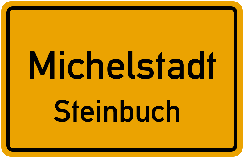 Ortsschild Michelstadt
