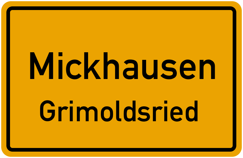 Ortsschild Mickhausen