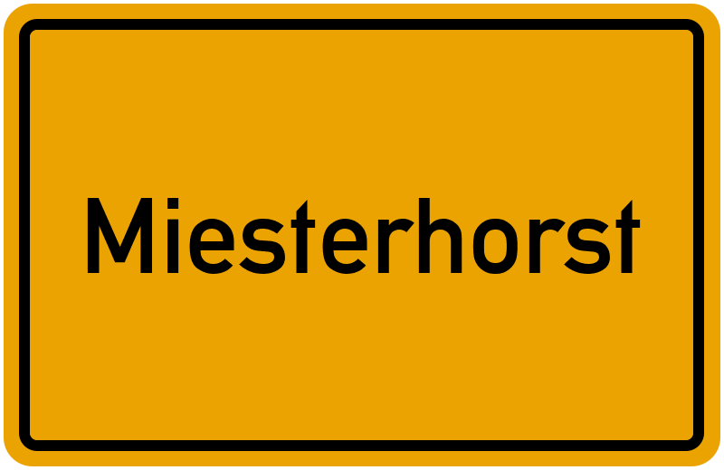 Ortsschild Miesterhorst