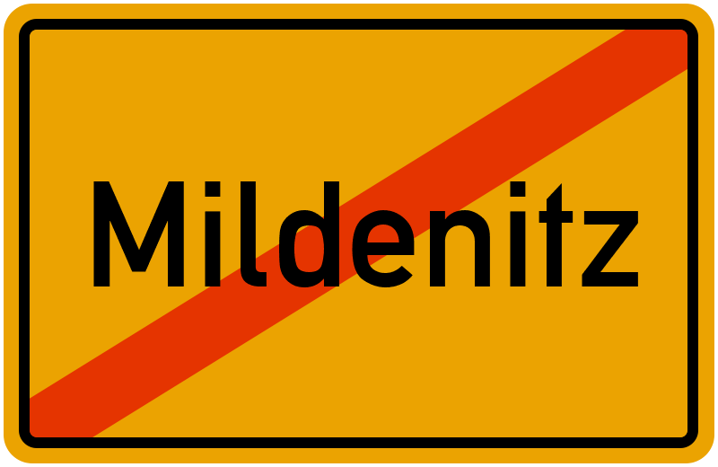 Ortsschild Mildenitz
