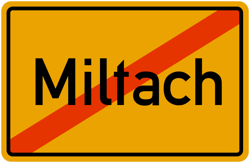Ortsschild Miltach