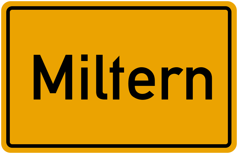 Ortsschild Miltern