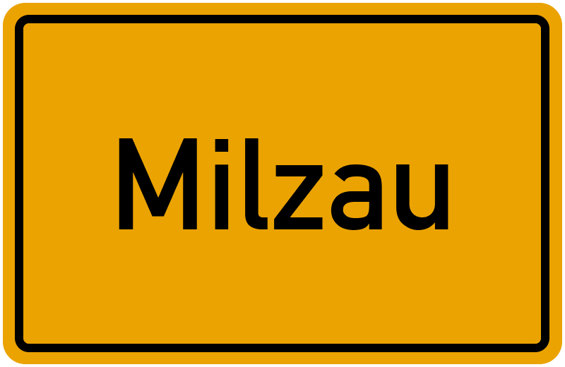 Ortsschild Milzau