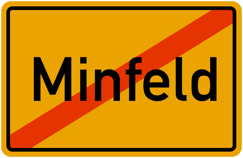 Ortsschild Minfeld