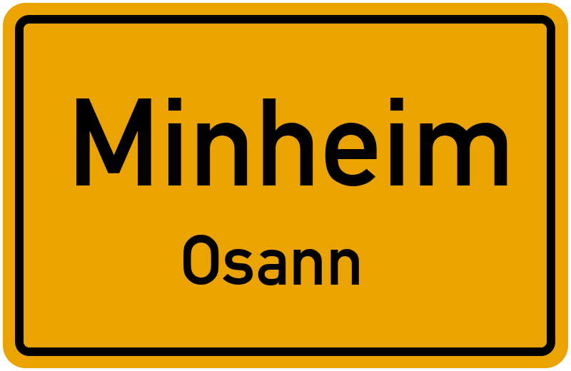 Ortsschild Minheim