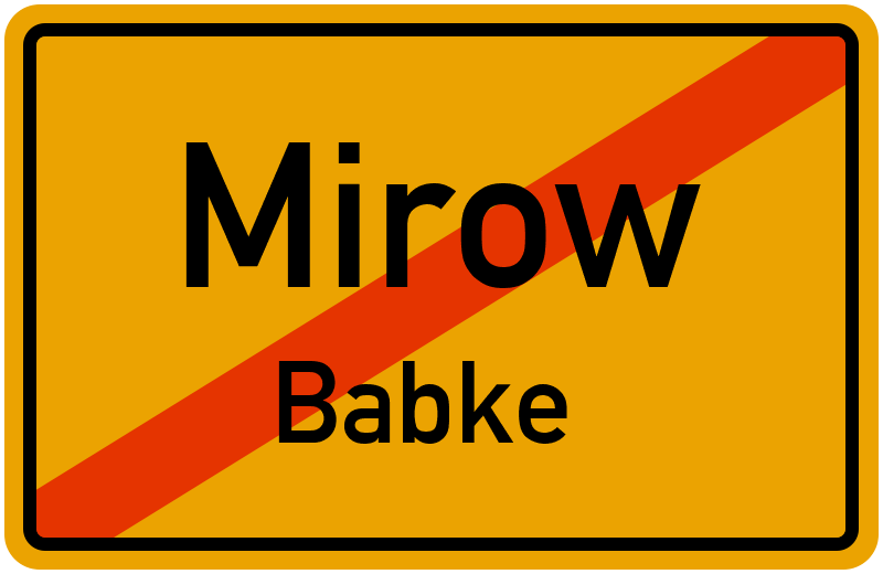 Ortsschild Mirow