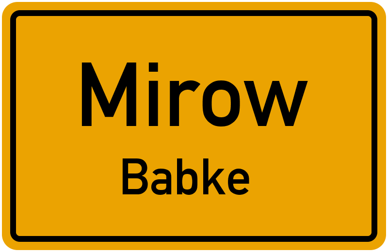Ortsschild Mirow
