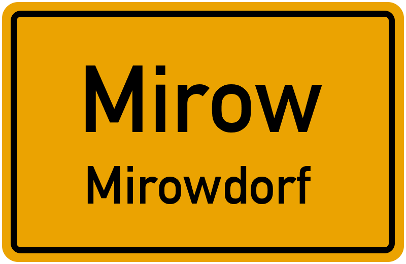 Ortsschild Mirow