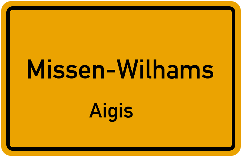 Ortsschild Missen-Wilhams