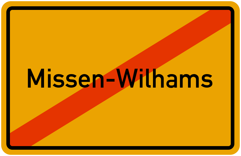 Ortsschild Missen-Wilhams