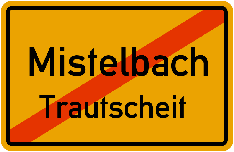 Ortsschild Mistelbach