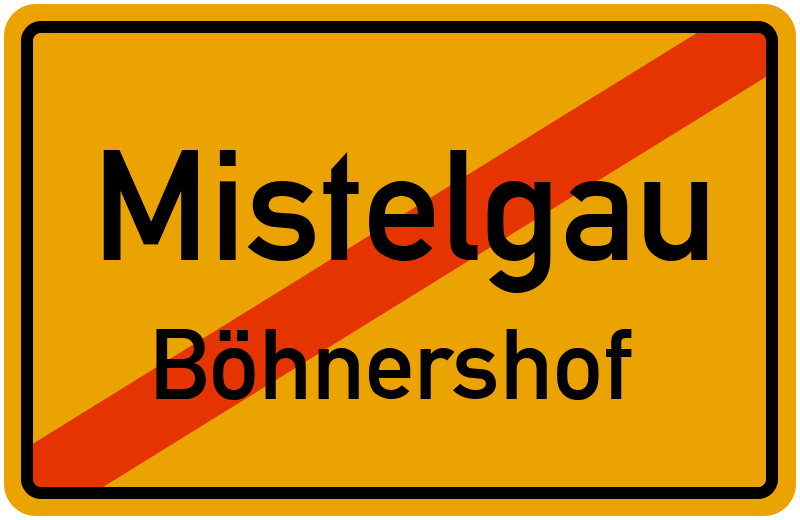 Ortsschild Mistelgau