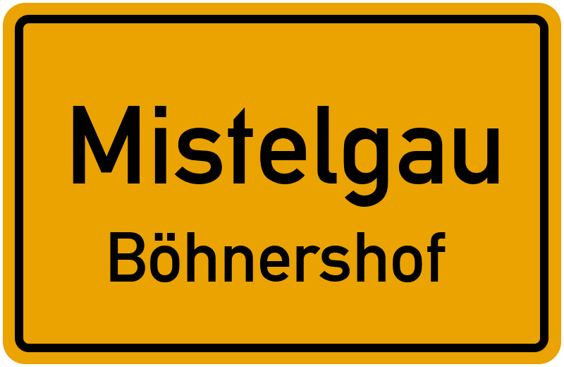 Ortsschild Mistelgau