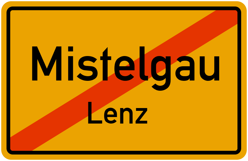 Ortsschild Mistelgau