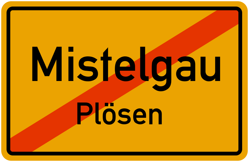 Ortsschild Mistelgau