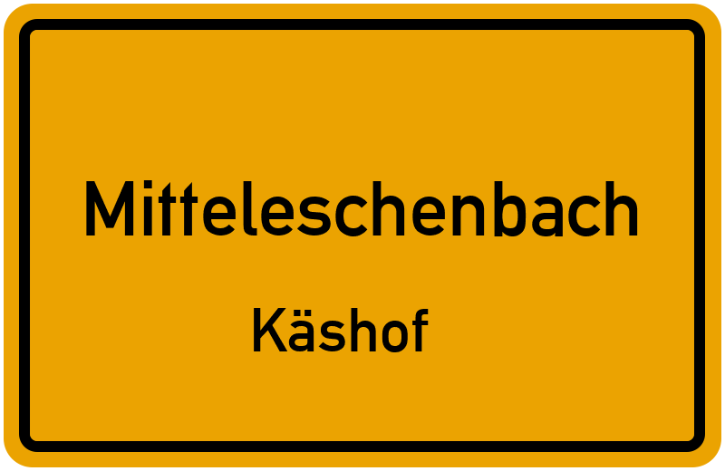 Ortsschild Mitteleschenbach