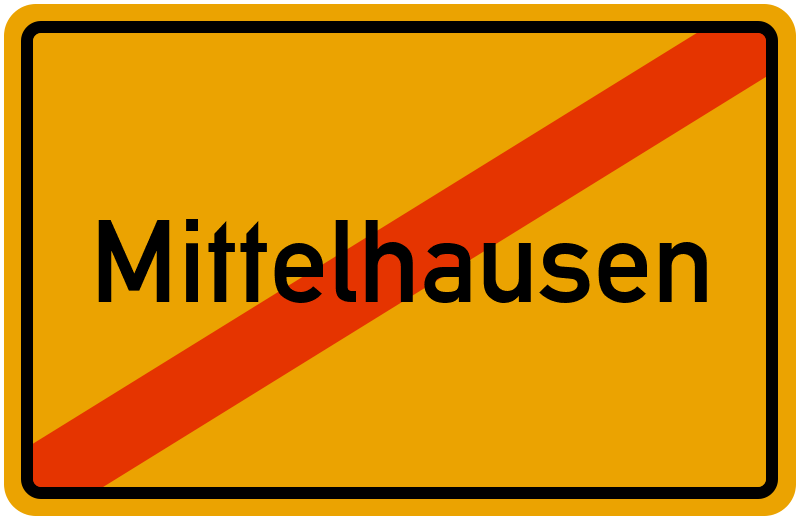 Ortsschild Mittelhausen