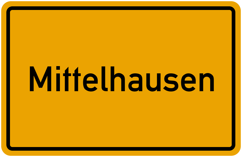 Ortsschild Mittelhausen