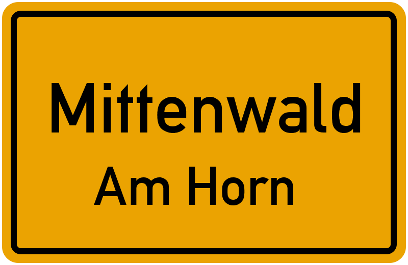 Ortsschild Mittenwald
