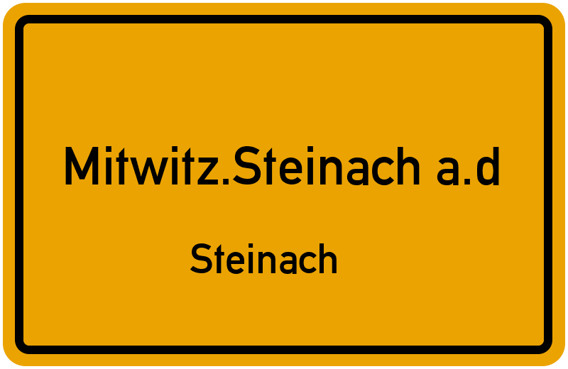 Ortsschild Mitwitz.Steinach a.d