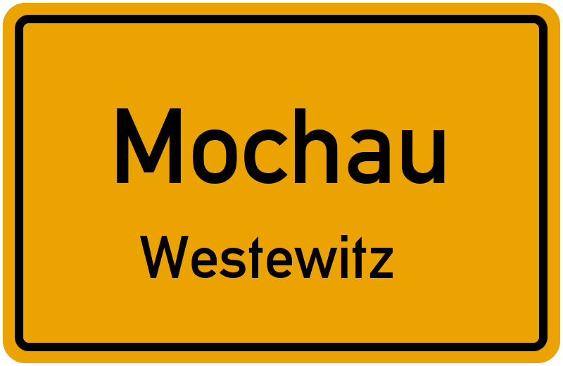 Ortsschild Mochau