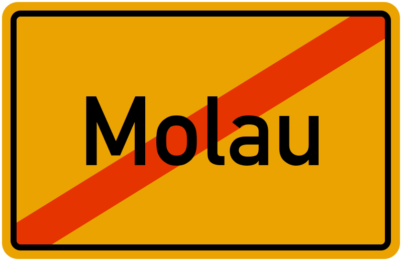 Ortsschild Molau