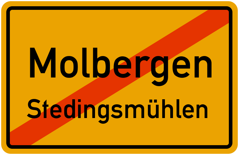 Ortsschild Molbergen