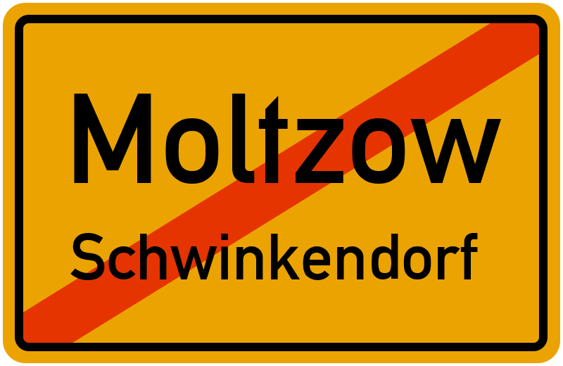 Ortsschild Moltzow