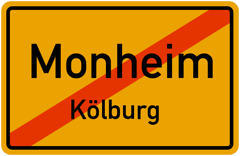 Ortsschild Monheim