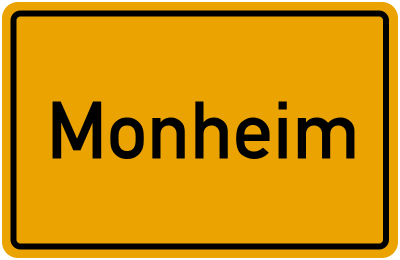 Ortsschild Monheim