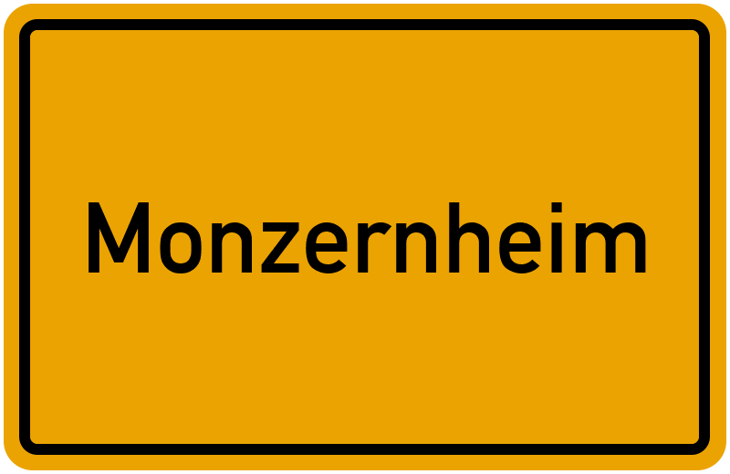 Ortsschild Monzernheim