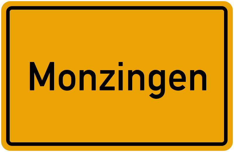 Ortsschild Monzingen