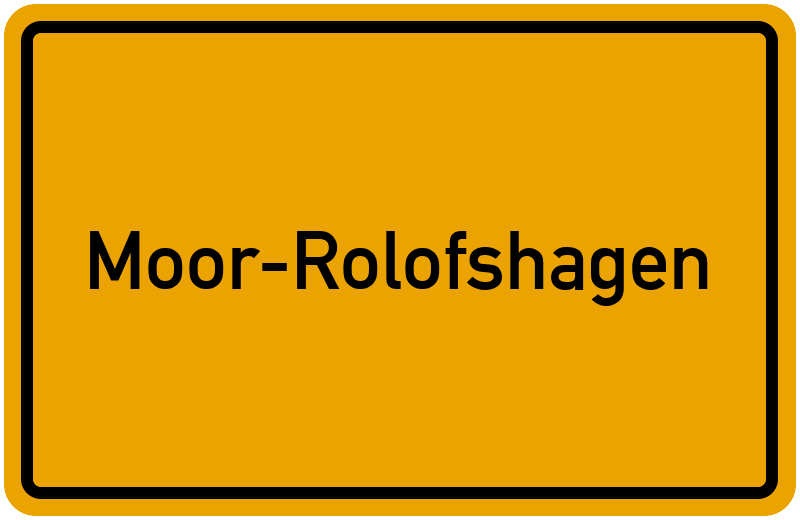 Ortsschild Moor-Rolofshagen